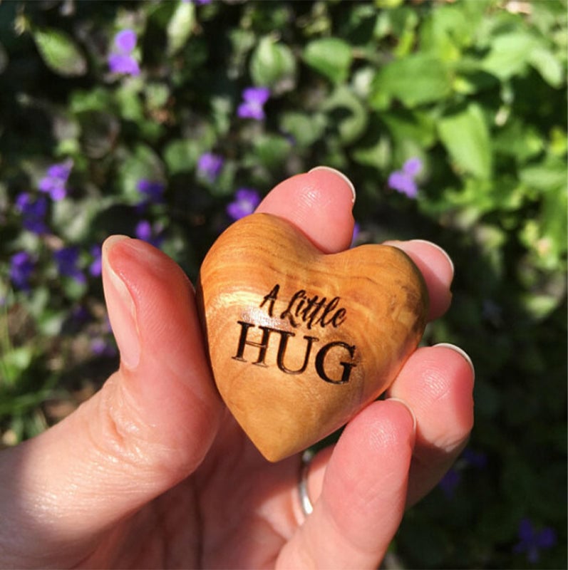 Pocket Hug Wooden Heart Token