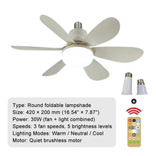 Load image into Gallery viewer, Ceiling Fan with Remote &amp; LED Light