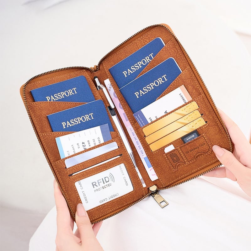 RFID Blocking Travel Passport Wallet