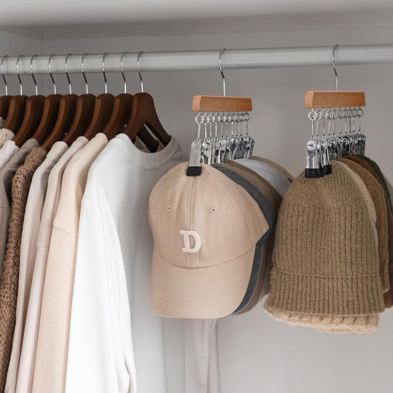 Wooden Hat Hanger Closet Organizer