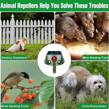 Load image into Gallery viewer, Ultrasonic Solar Animal Repeller