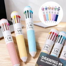Load image into Gallery viewer, 6-Pack Multicolor Pens – 10-in-1 Colored Ballpoint Pen Set