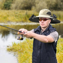 Load image into Gallery viewer, Solar Fan Outdoor Fishing Hat