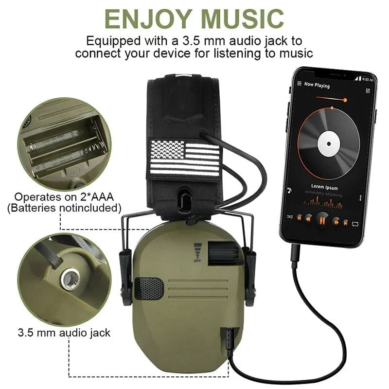 Aless™ Professional Tactical Shooting Noise-Reduction Earmuffs