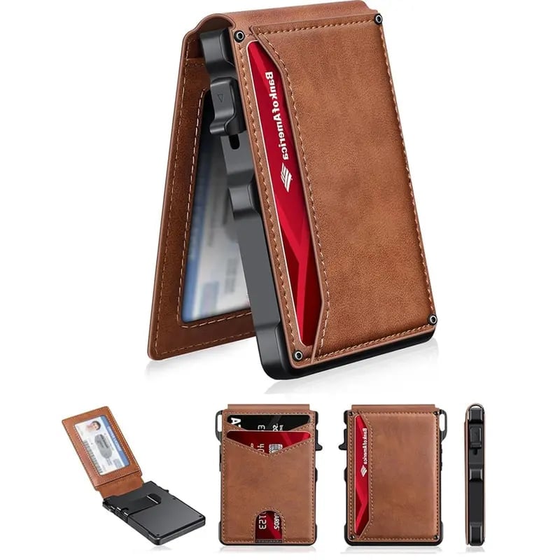 Sakerplus® Anti-theft aluminum alloy card holder