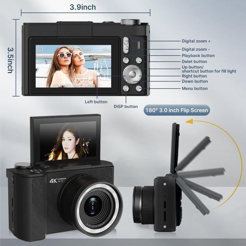 Aless™ 4K Digital Camera for Photography