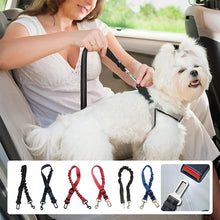 Load image into Gallery viewer, Adjustable Elastic Dog Seat Belt