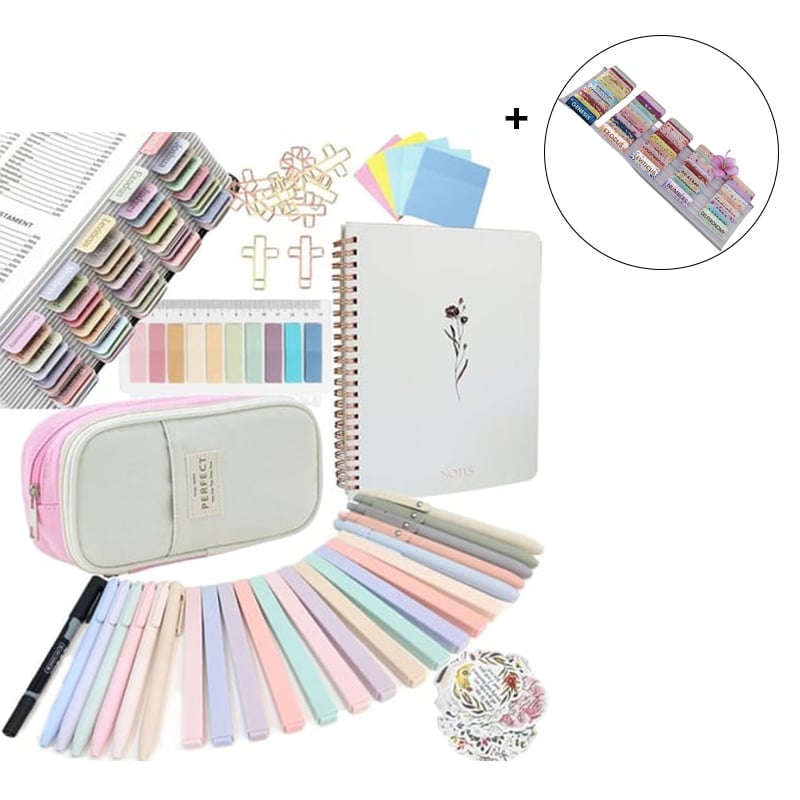Floral Bible Tabs 66 Peel-and-Stick