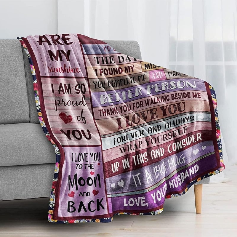 To My Wife Blanket – Romantic Gift from Husband