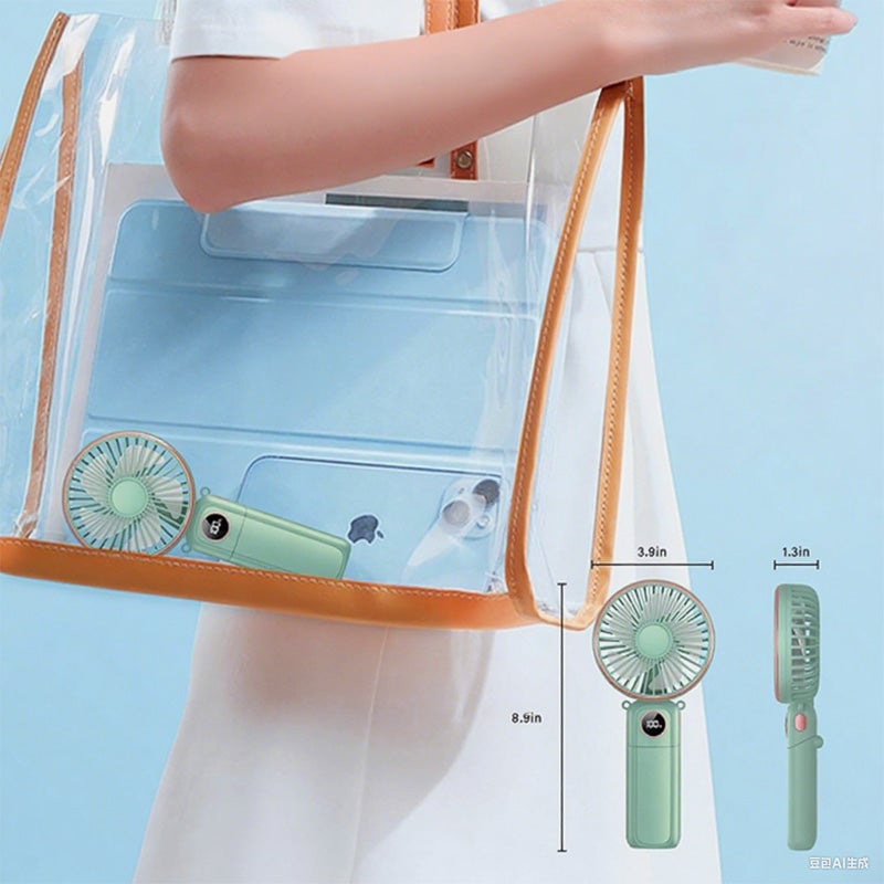 Portable fan with digital display