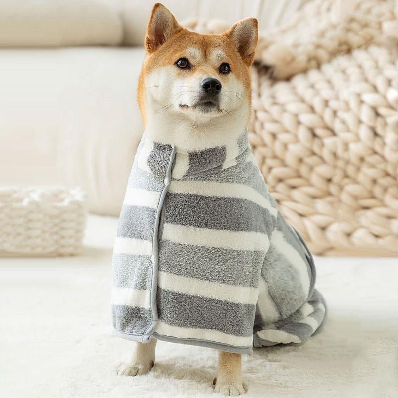 Striped Pattern Pet Bath Towel