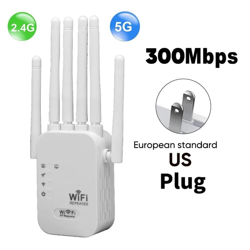Upgraded 6-Antenna WiFi Extender 1200Mbps