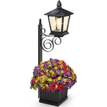 Load image into Gallery viewer, 2-in-1 Solar Powered Outdoor Post Light with Integrated Planter Box