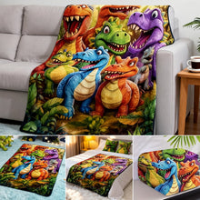 Load image into Gallery viewer, Flannel Dinosaur Nap Blanket🦖