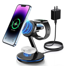 Load image into Gallery viewer, Folding Magnetic Multi-Function 3-in-1 Wireless Charger