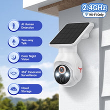Load image into Gallery viewer, Solar powered color night vision camera