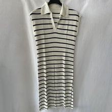 Load image into Gallery viewer, Striped Collared Short Sleeve Dress