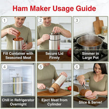 Load image into Gallery viewer, Professional Stainless Steel Ham Maker &amp; Meat Press