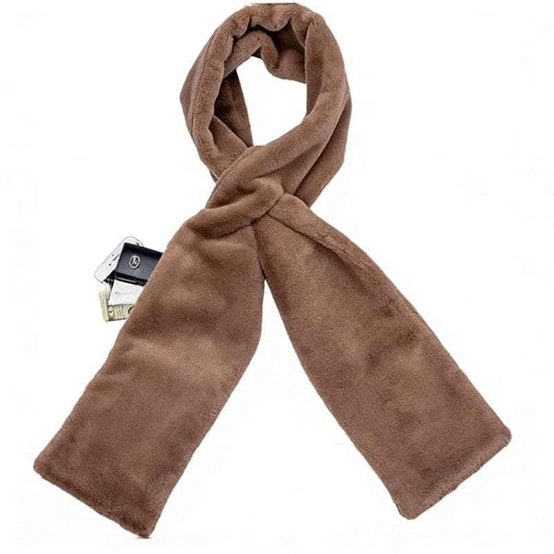 Hidden Zipper Pocket Scarf