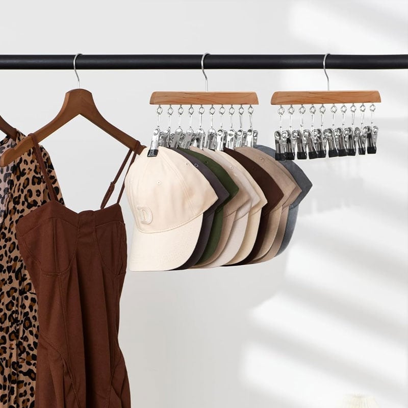 Wooden Hat Hanger Closet Organizer