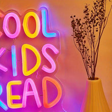 Load image into Gallery viewer, Cool Kids Read Books Neon Sign