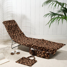 Load image into Gallery viewer, Sun Lounger Towel with Pockets Storage in a Bag