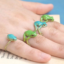 Load image into Gallery viewer, Latest-tree Frog Ring &amp; Earrings