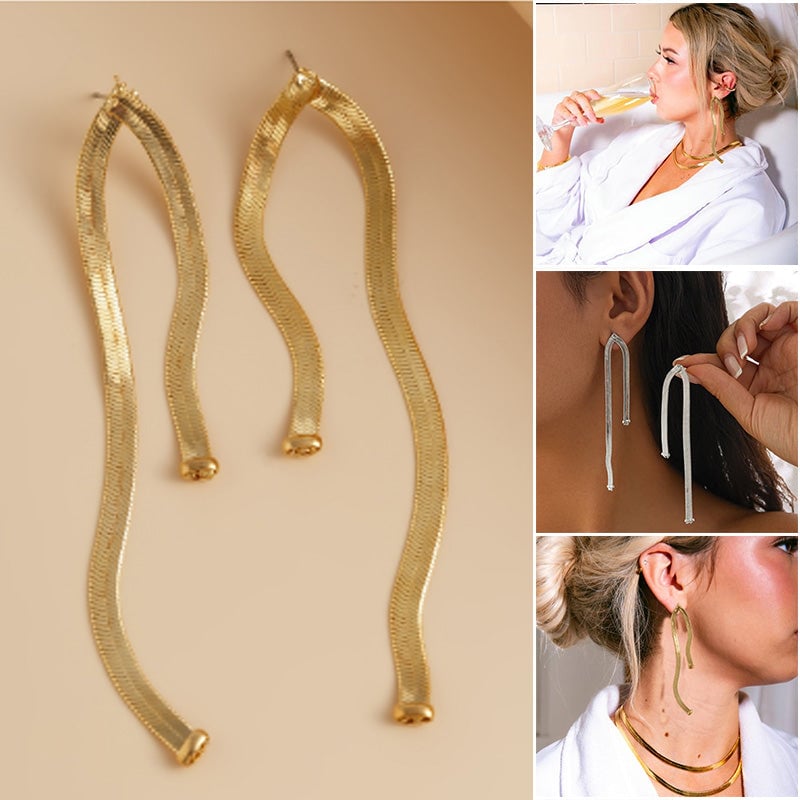 Snake Chain Drop Earrings