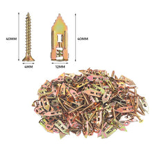 Load image into Gallery viewer, Drywall Expansion Anchors + High Strength Zinc Screws Kit (Pack of 100)