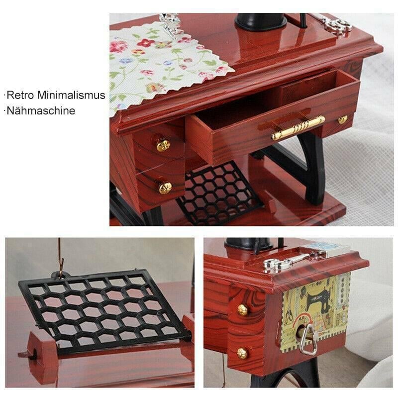Vintage Sewing Machine Design Music Box