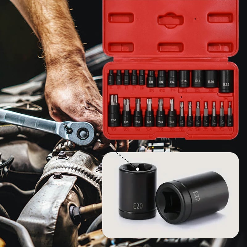 25-piece Hexagonal Screwdriver Bit Socket Set