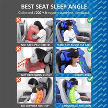 Load image into Gallery viewer, Travel Neck Pillow with Head Strap &amp; Eye Mask