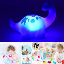 Load image into Gallery viewer, Glowing Dinosaur Shaped Bath Toy (6pcs/set with gift box Packaging)