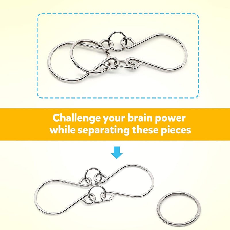 24-Piece Metal Wire Puzzle Set
