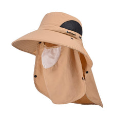Load image into Gallery viewer, Men's Wide Brim Sun Hat with Removable Face Mask