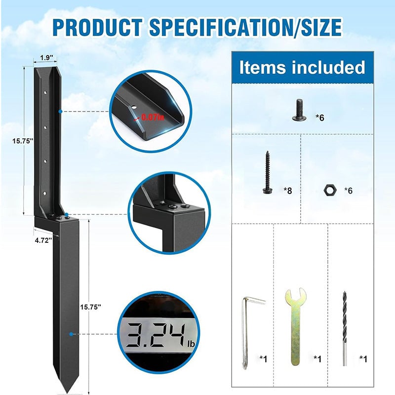 Sakerplus Fence Post Repair Kit