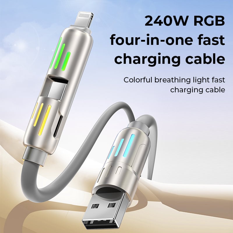 【Extra 10% Off】240W 4-in-1 USB C Cable