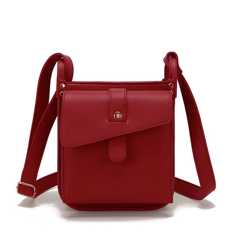 Leather Shoulder Bag With A Unique Design