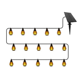 Solar Flickering Flame String Lights