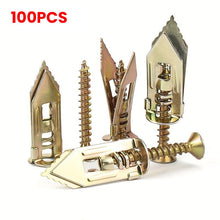 Load image into Gallery viewer, Drywall Expansion Anchors + High Strength Zinc Screws Kit (Pack of 100)
