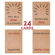 Load image into Gallery viewer, Valentines Cards with Heart-Shape Crystals