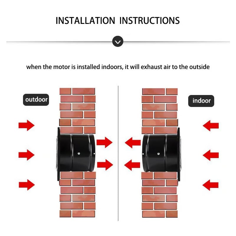 6 inches - Multifunctional Powerful Mute Exhaust Fan