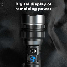 Load image into Gallery viewer, Waterproof Rechargeable Digital Display 2-in-1 Strong Light Flashlight