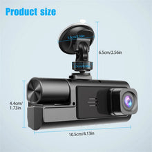 Load image into Gallery viewer, Sakerplus 3 Channel Dash Cam Front and Rear Inside
