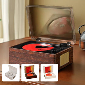 Time Retro CD Player Album Player Bluetooth Record Speaker