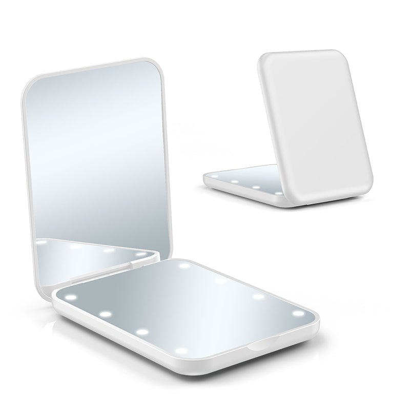 Mini LED Magnification Pocket Mirror