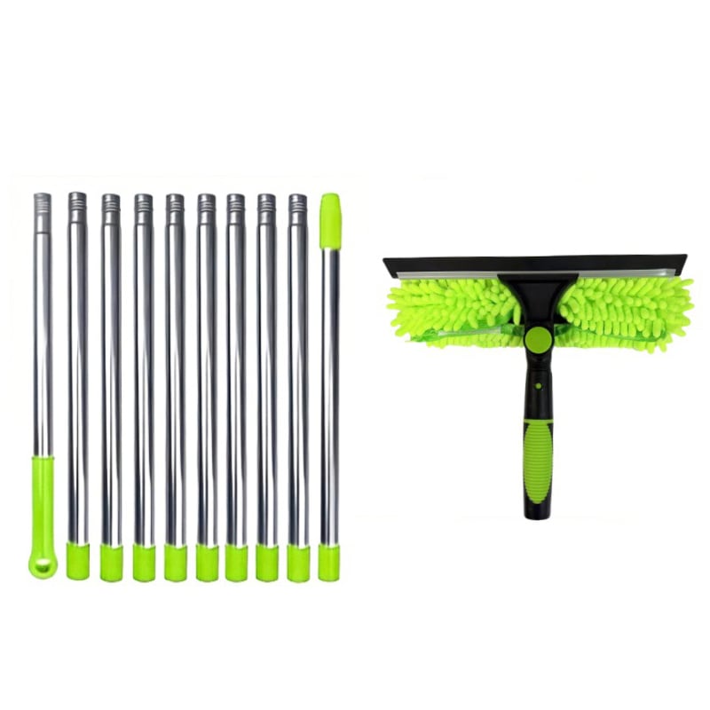 425 cm 2 in 1 Retractable Window Cleaning Brush & Scraper Set
