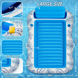 PVC Water Inflatable Maple Leaf Pattern Floating Bed