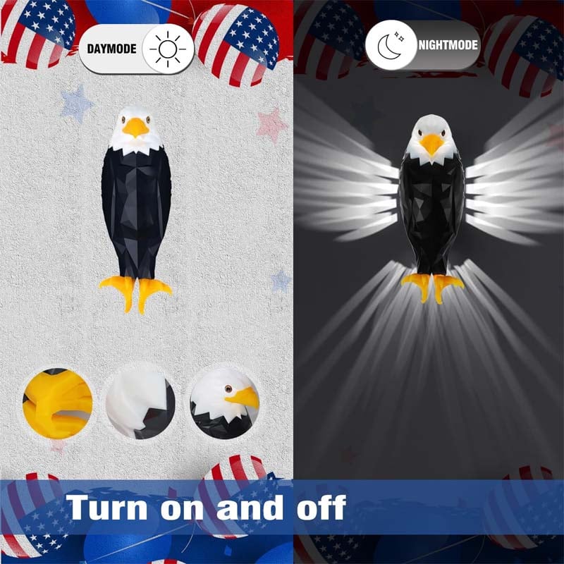 Magnetic Wall-Mounted Eagle Night Light with Remote Control
