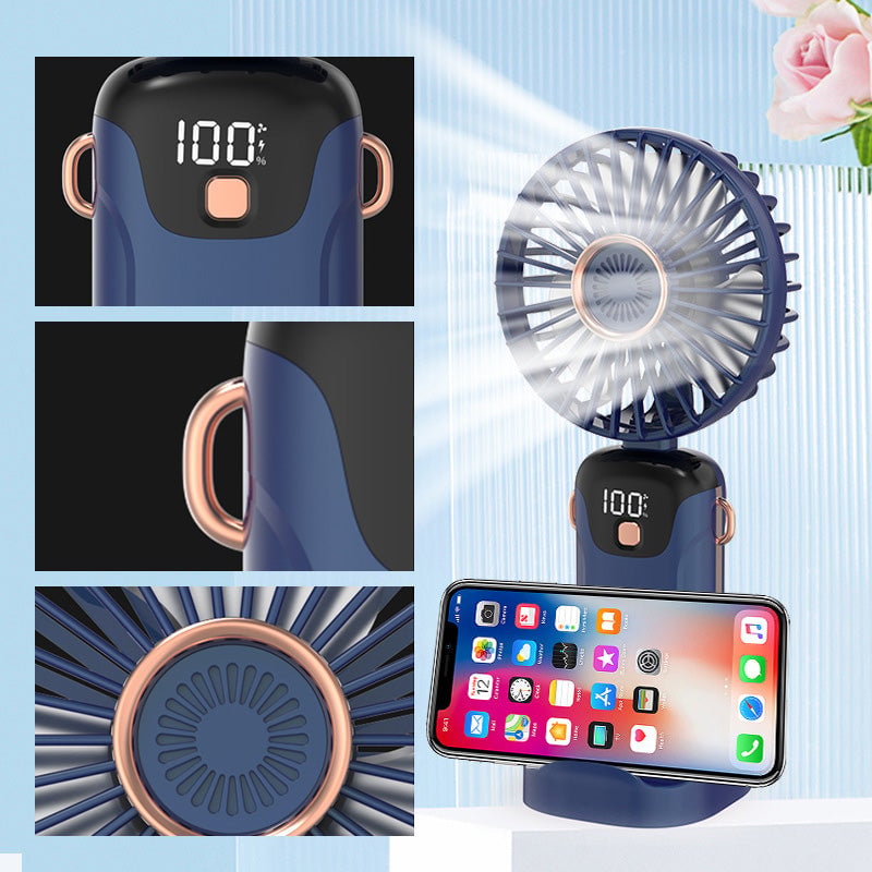 Portable fan with digital display